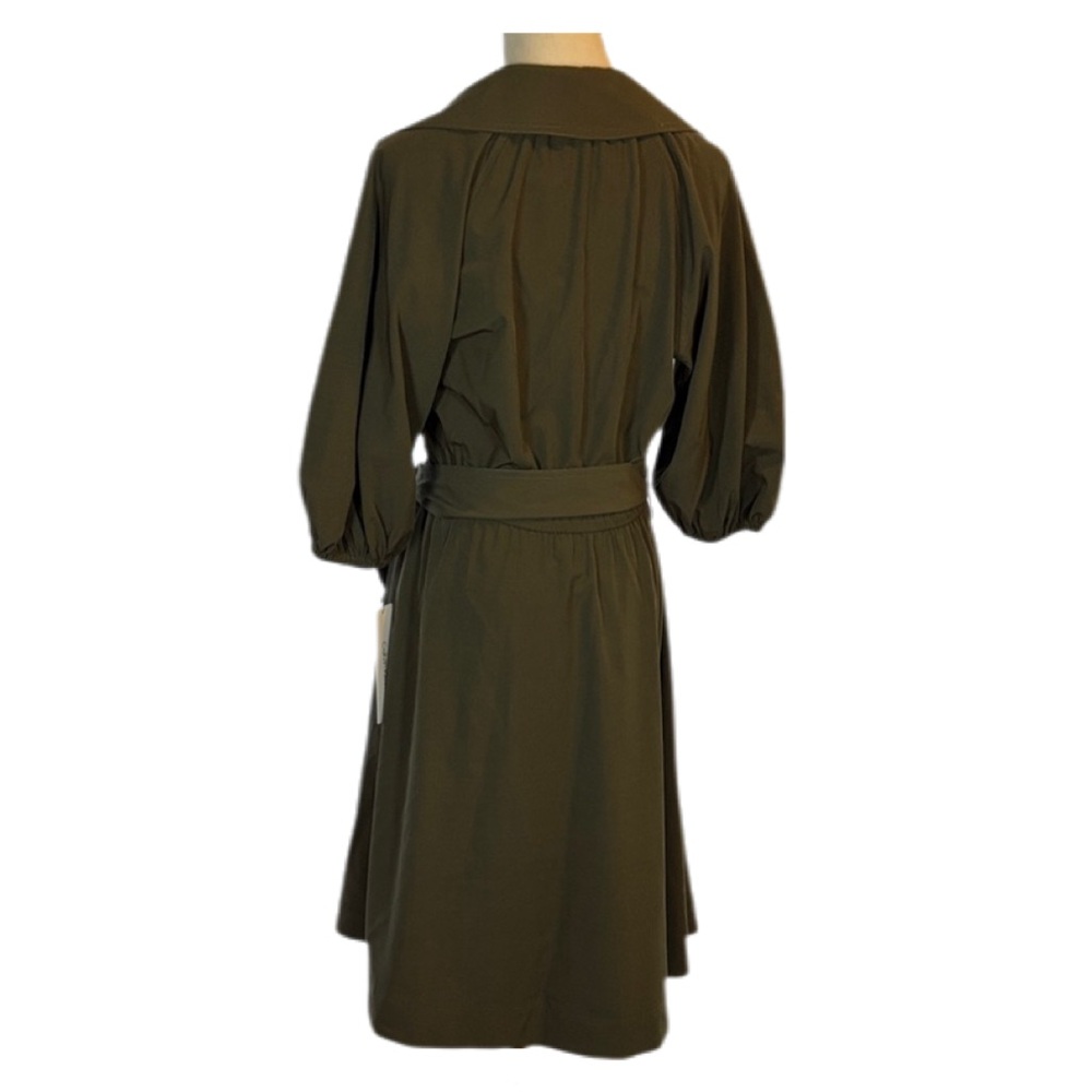 NWT Calvin Klein Olive Green A-line Shirtdress, Size 2 - Picture 4 of 14
